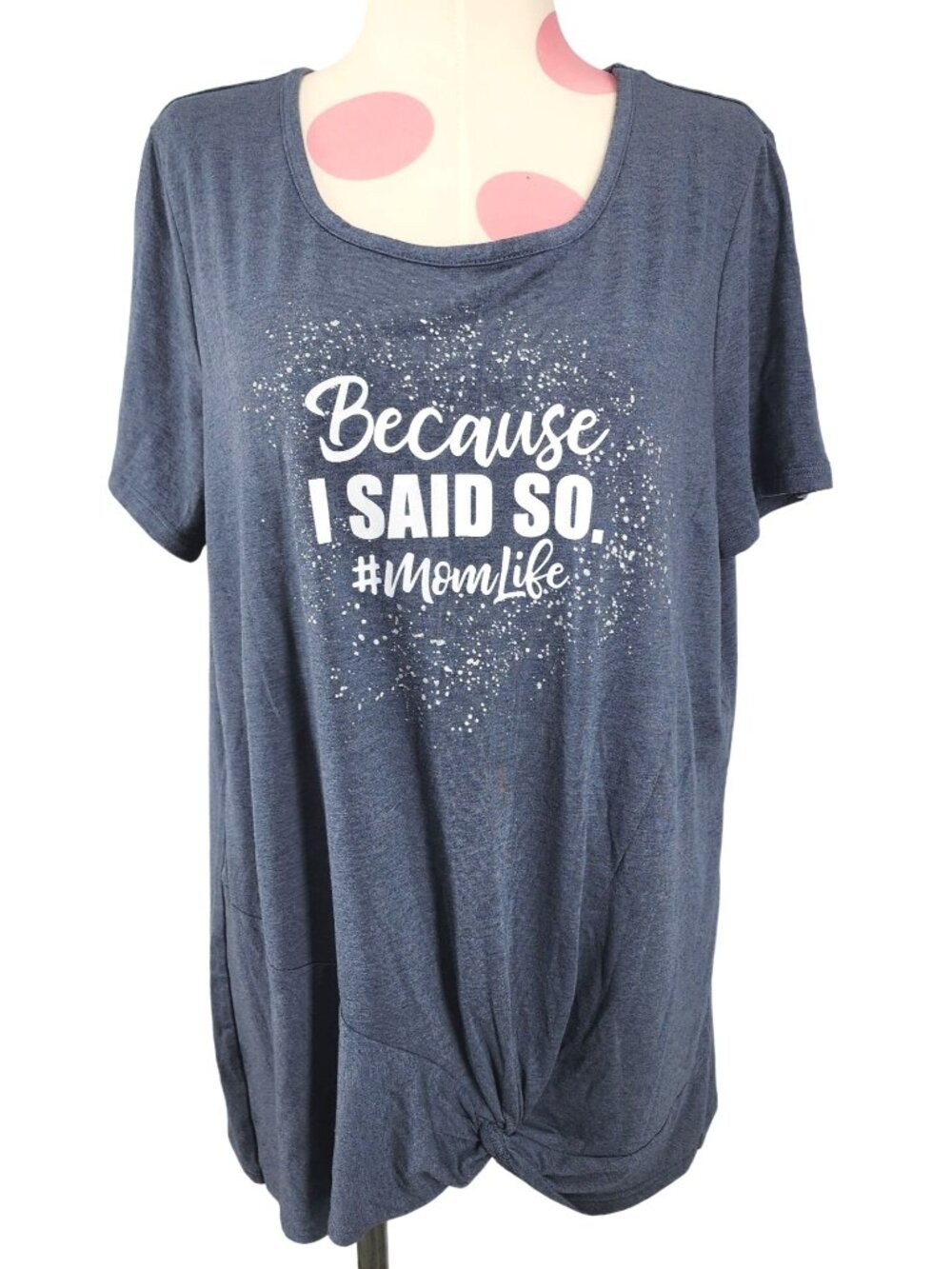 Women's Cato C Est. 1946 Knit Top Medium Because I Said So #MomLife Shirt Top